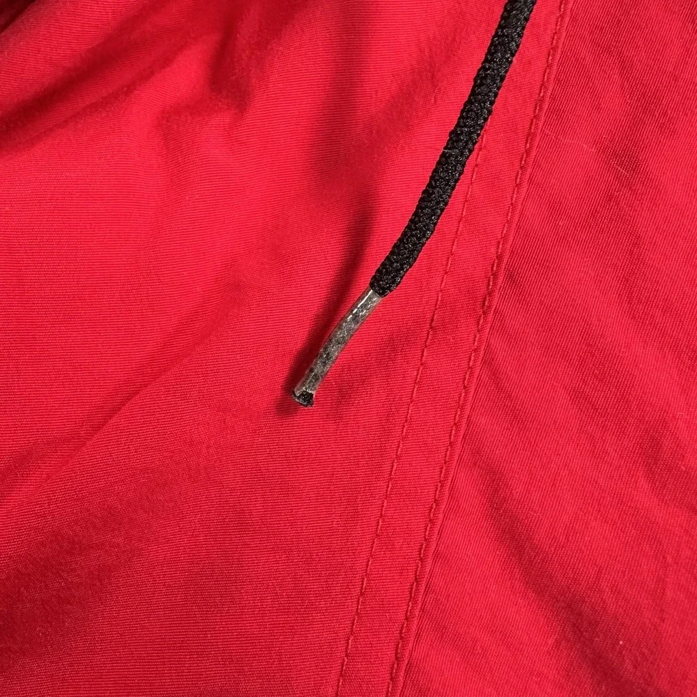 Vintage LL Bean Anorak Pullover Jacket Mens Medium Red Hooded Thinsulate USA 90s